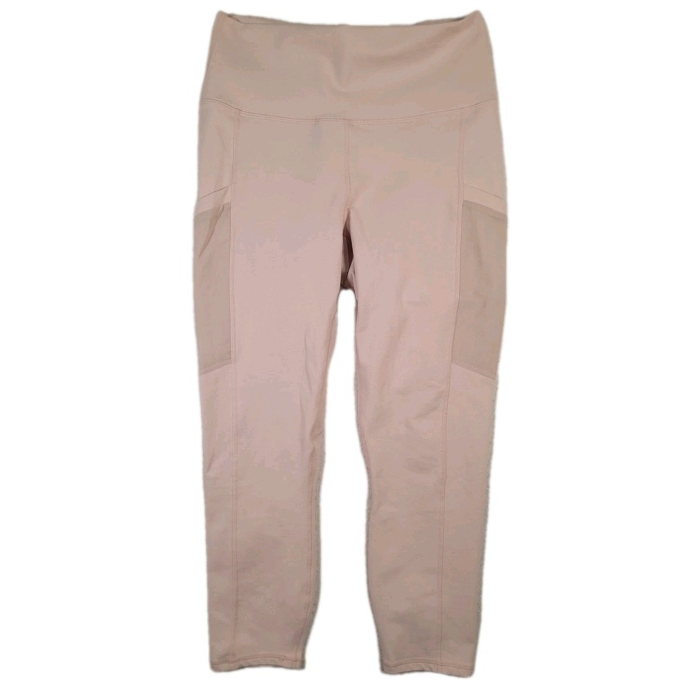 Fabletics PowerHold Mesh Pocket Leggings Soft Pink High Waisted Small‎ Yoga Gym